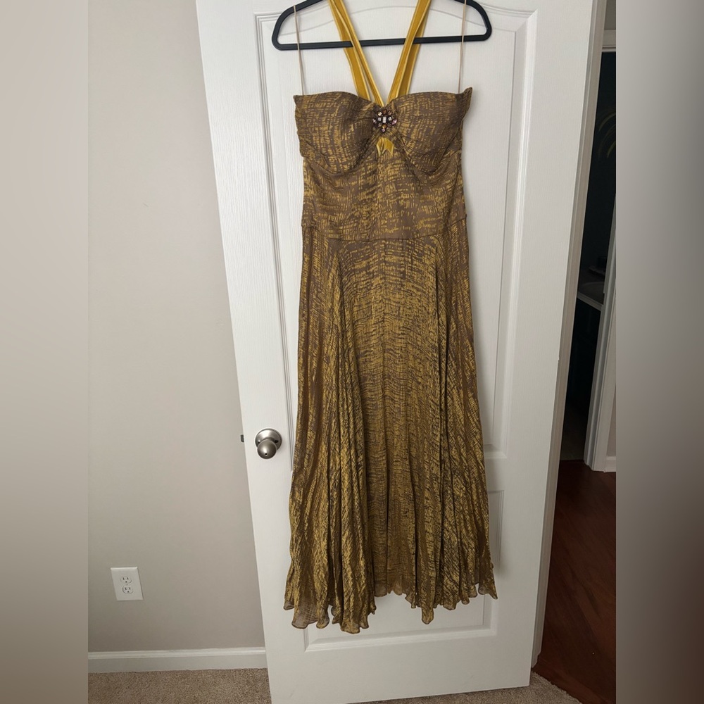 Carolina Herrera Gold Evening Dress